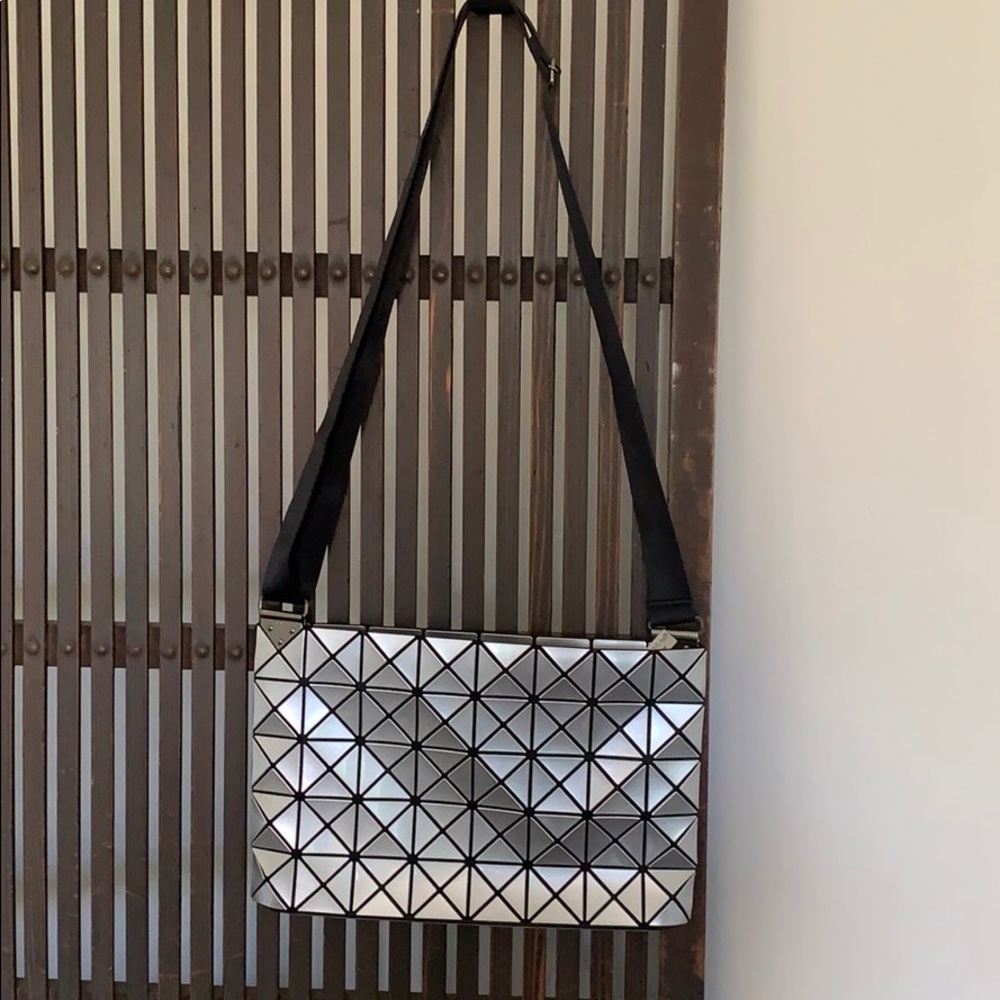 Authentic Issey Miyake silver BaoBao crossbody bag